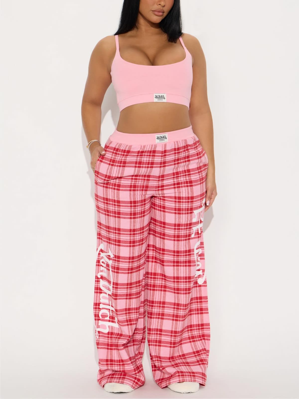 Ensemble carreaux rose